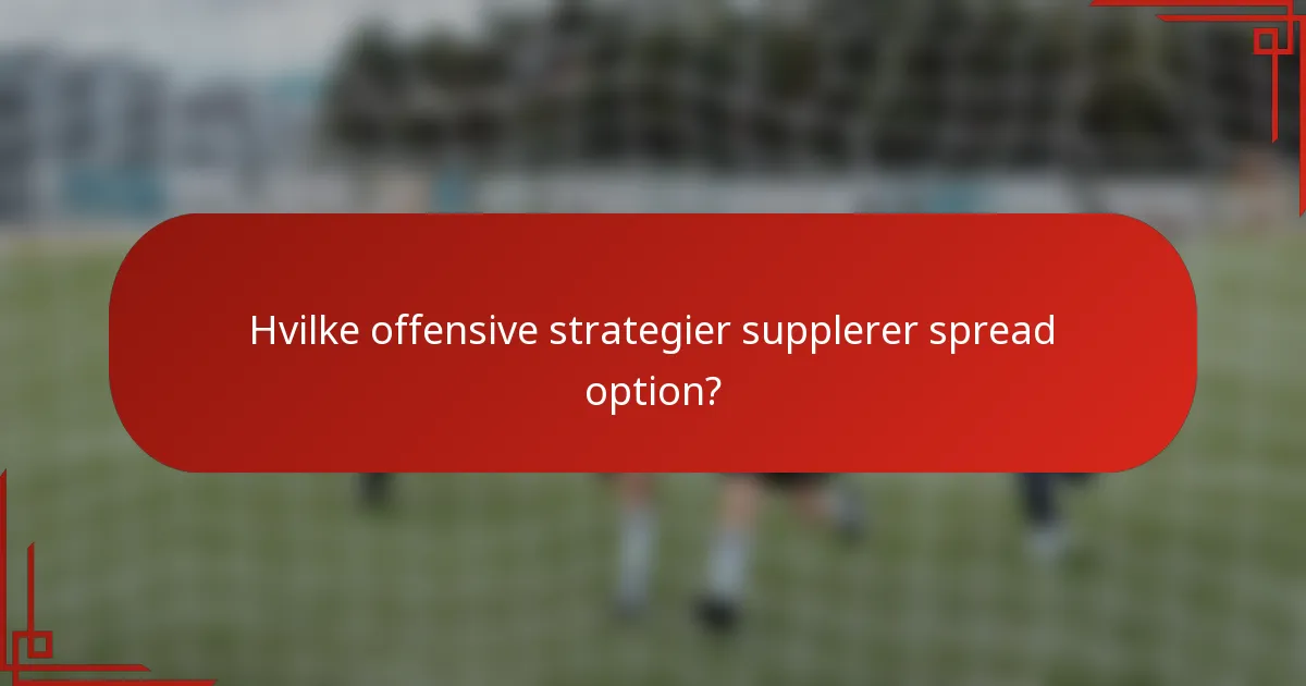 Hvilke offensive strategier supplerer spread option?