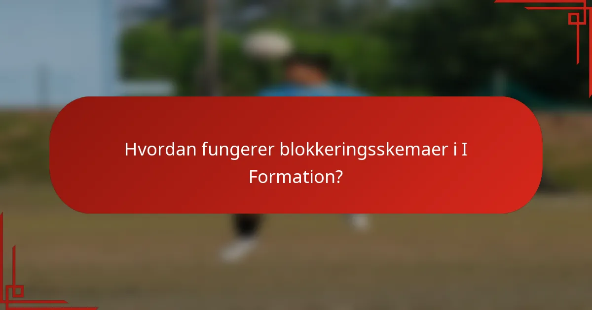 Hvordan fungerer blokkeringsskemaer i I Formation?